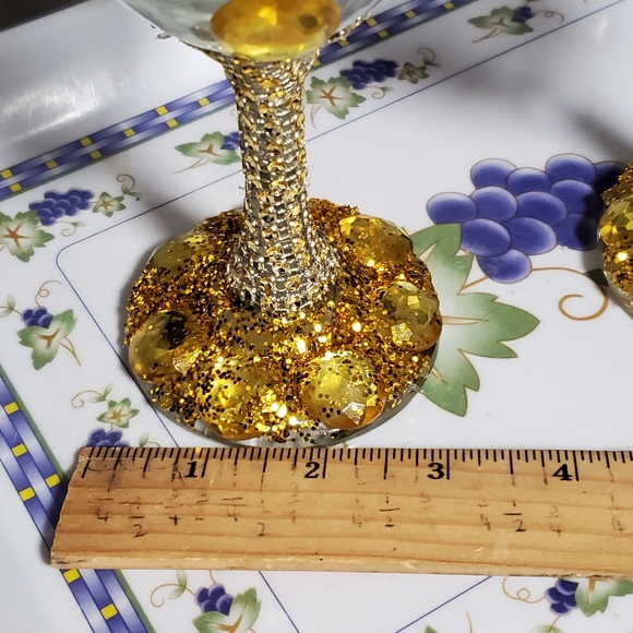 Handmade 2 Wine Glasses For Hanukkah